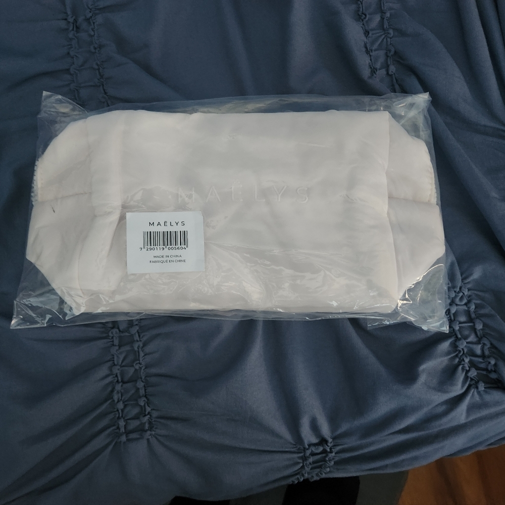 NWT MAËLYS White Cosmetic Bag